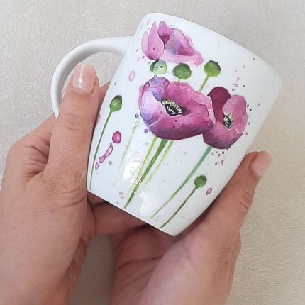 ماگی طرح گل بنفش