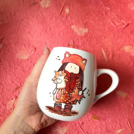 ماگی طرح دختر پاییزی